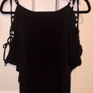 Express Cross Sleeve Top Black